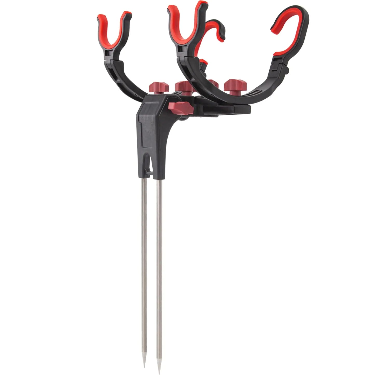 Bank Fishing Rod Holder Topline Tackle Fishing Pole Holders 360 Degree Adjustable Fixed Fishing Rod Holder for Ground (2-Pack/2-in-1 (2-in-1-holder)