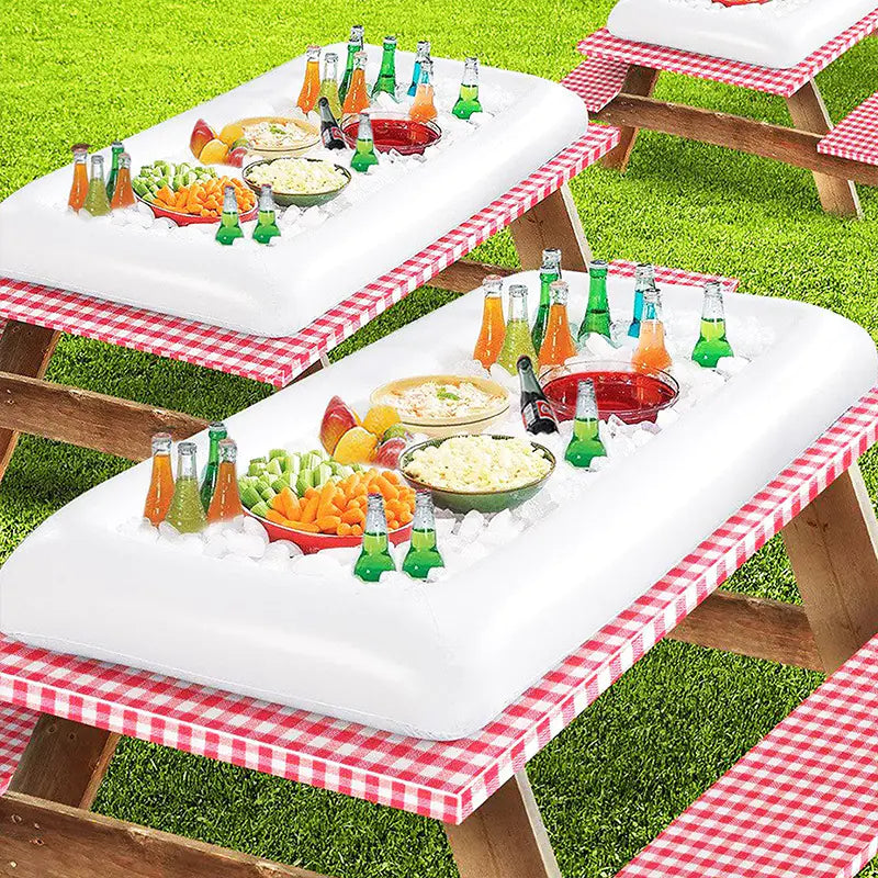 Inflatable Pool Party Ice Tray and Beverage Cooler