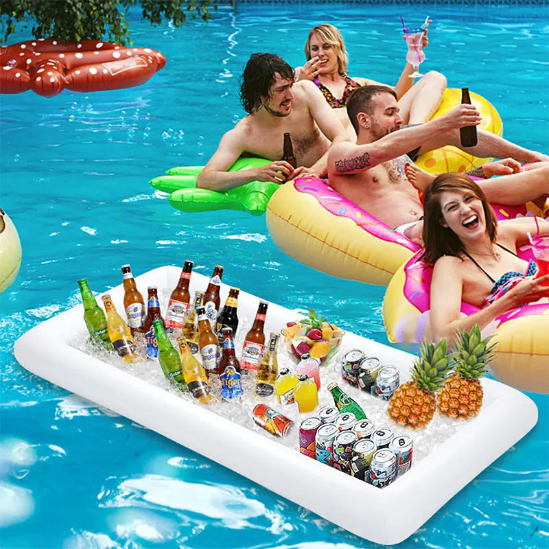 Inflatable Pool Party Ice Tray and Beverage Cooler
