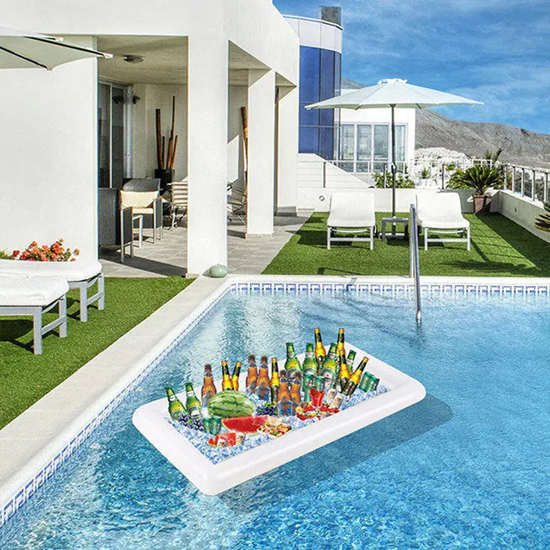 Inflatable Pool Party Ice Tray and Beverage Cooler