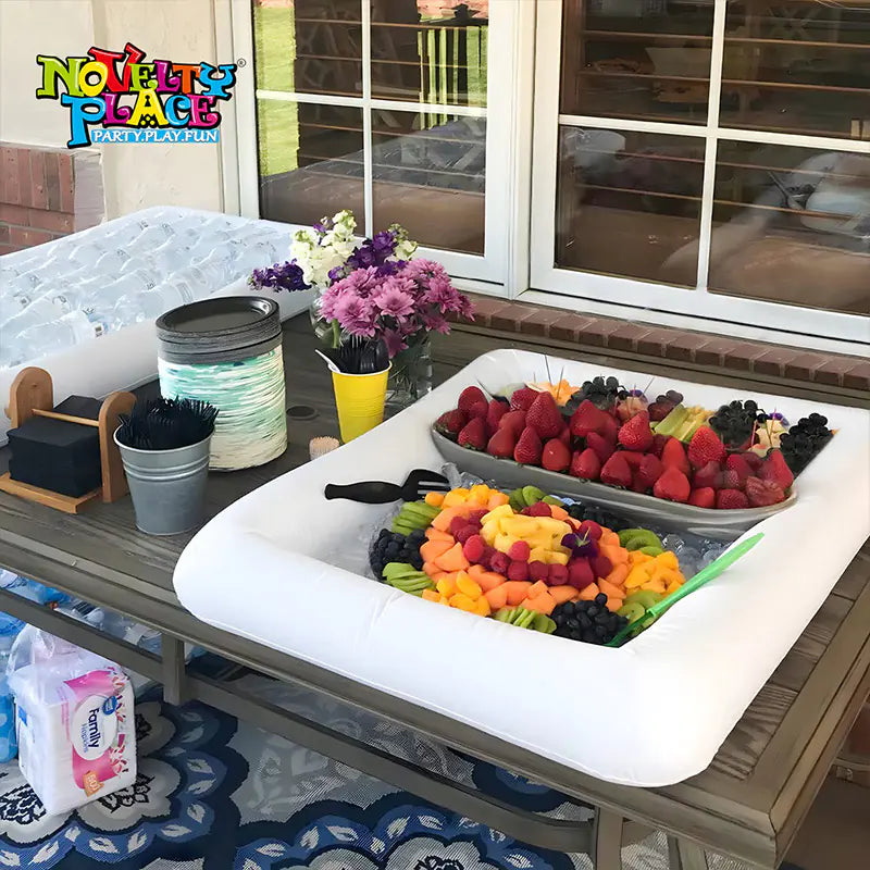 Inflatable Pool Party Ice Tray and Beverage Cooler