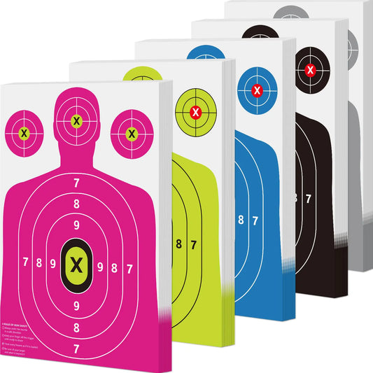 60 Pcs Shooting Targets Paper - 12"x18" Targets for Shooting Range Silhouette Targets for Indoors Outdoor Shooting Practice