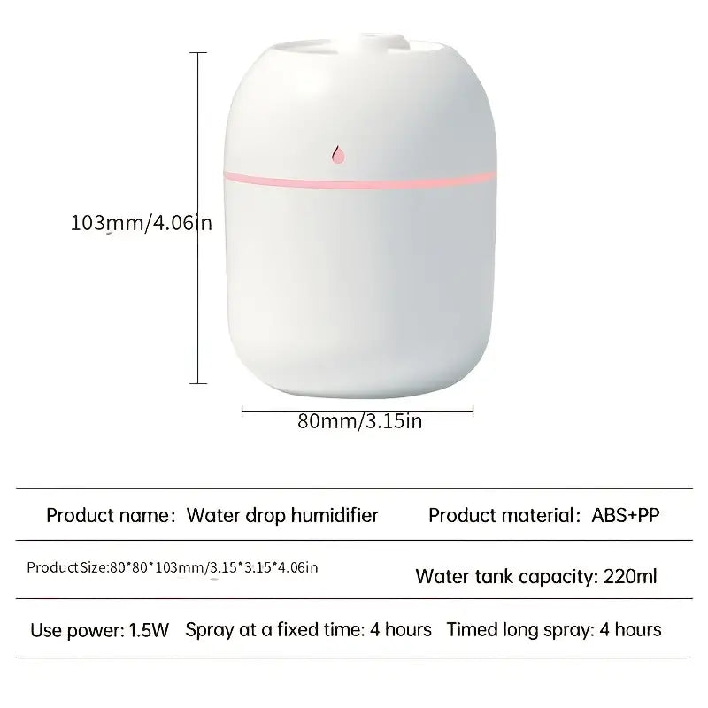 Portable Mini Humidifier with Ultrasonic Aroma Diffuser