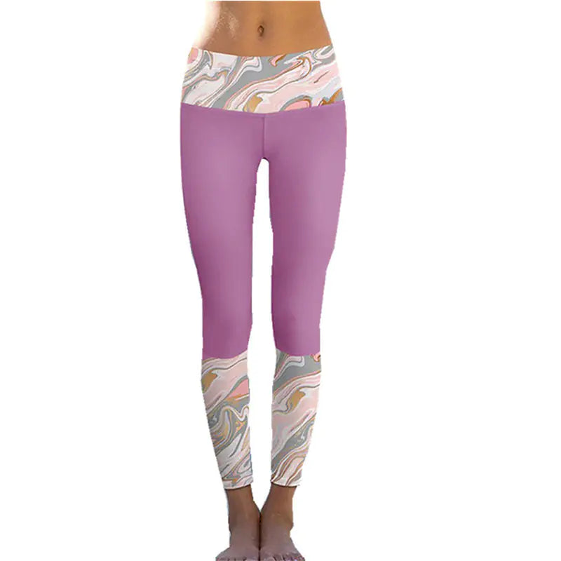Women's High Waist Printed Yoga Stretch Tights