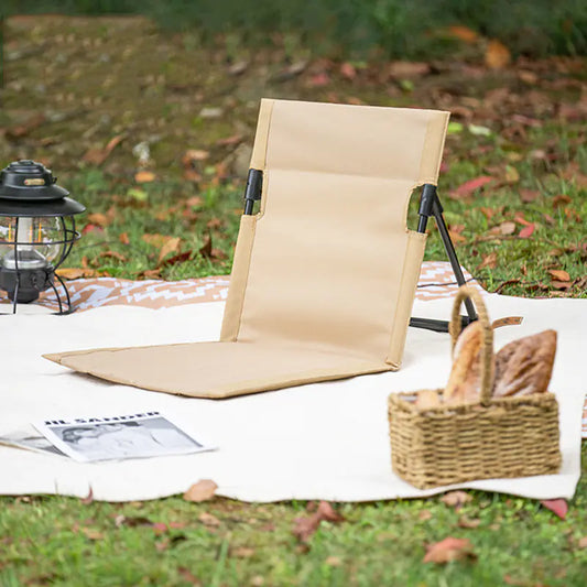 Outdoor Ultralight Folding Stool with Backrest for Camping