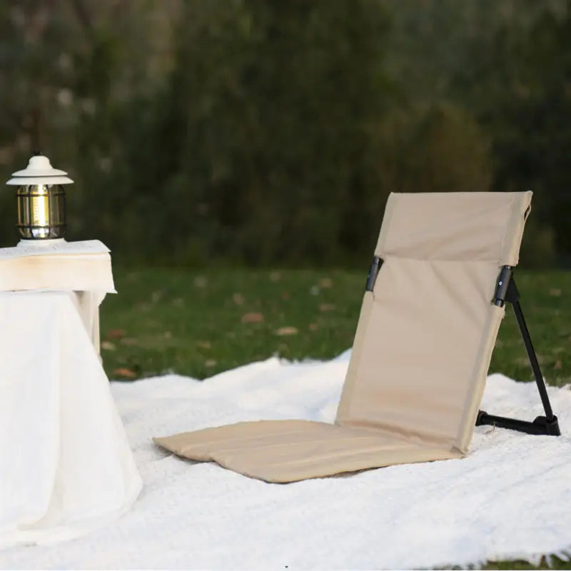 Outdoor Ultralight Folding Stool with Backrest for Camping