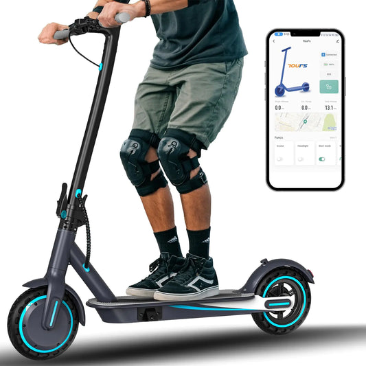 Elektrische scooter voor volwassenen, Bereik 25 km, Maximale snelheid van 30 km, 8,5 inch honingraat banden, opvouwbare elektrische scooter met dubbel remsysteem. Elektrische scooter voor woon-werkverkeer.