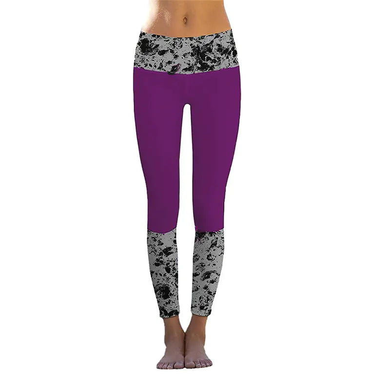 Women's High Waist Printed Yoga Stretch Tights