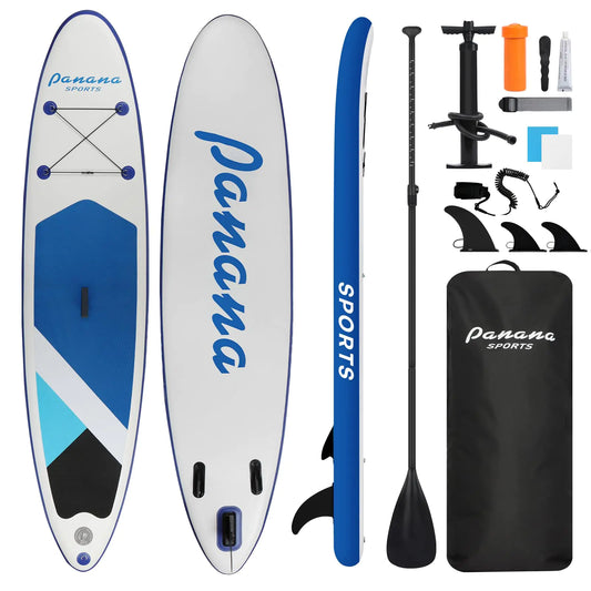 Panana Inflatable Stand Up Paddle Board Ultra-Light 108" x 30" x 6" with Premium SUP Board Accessories Kit Adjustable Paddle Hand Anti-Slip EVA Deck for Adults Youth