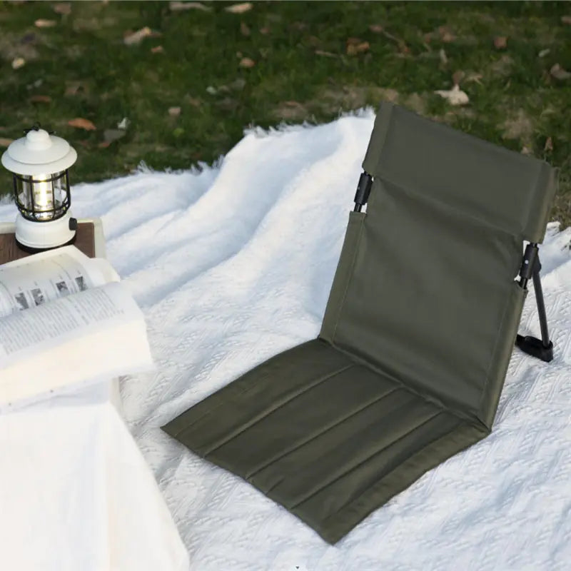 Outdoor Ultralight Folding Stool with Backrest for Camping