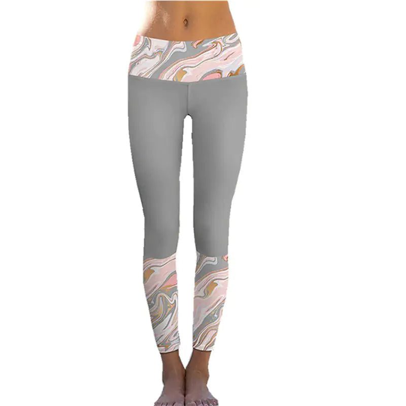 Women's High Waist Printed Yoga Stretch Tights