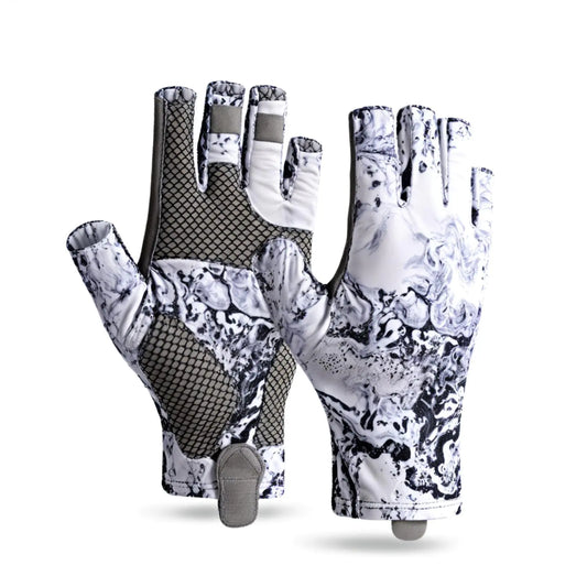 Taizicity Fishing Gloves - Sunscreen Gloves UPF50+ Fishing Gloves Men - Kayaking Gloves Fishing Glove Boating Biking Hunting Summer Outdoor (White X-Large)