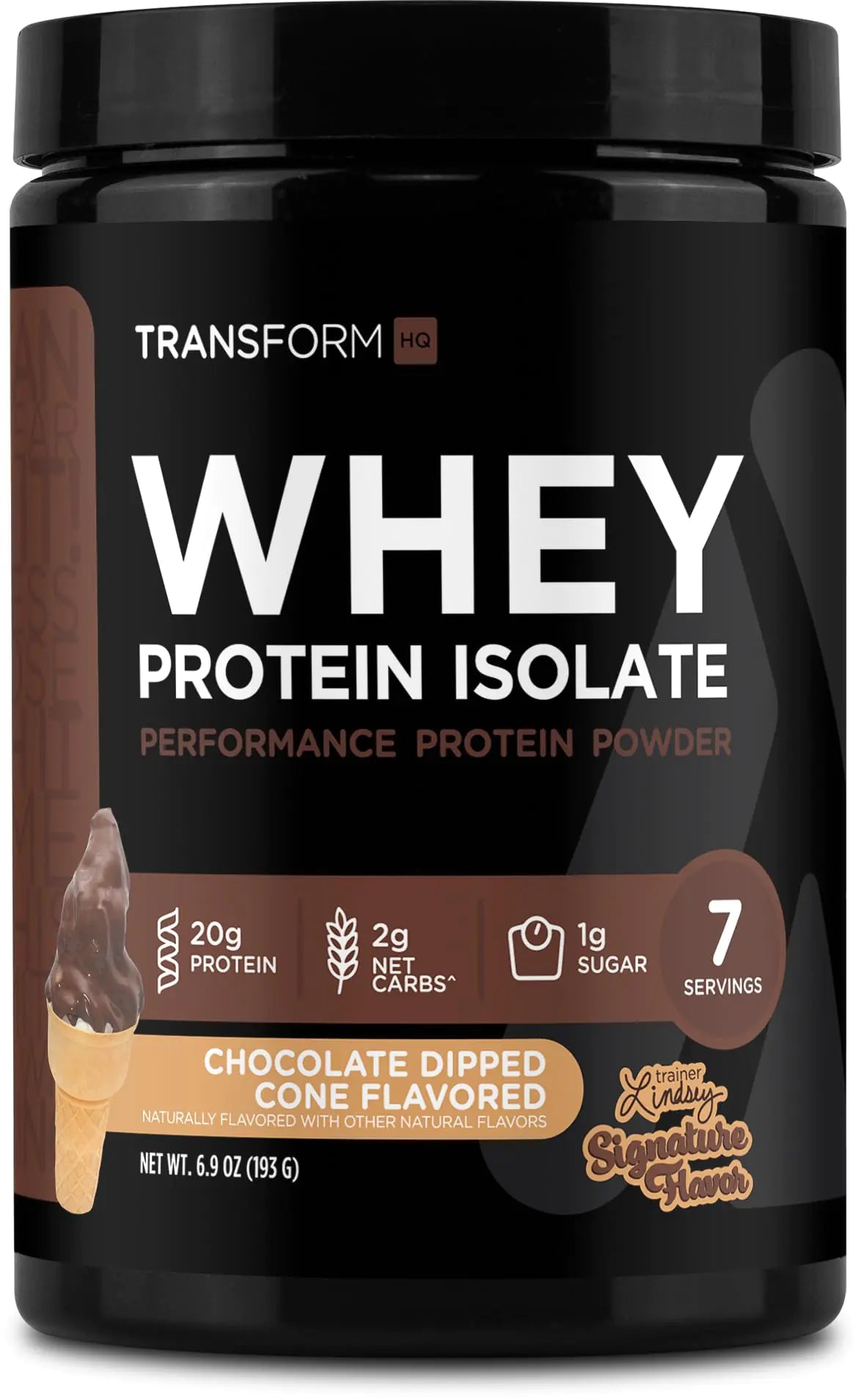 TransformHQ Whey Protein Isolate (WPI) Chocolate Dipped Cone Flavored 7 Servings - Preformance Protein Powder