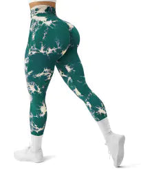 Women's High Waist Seamless Tie-Dye Yoga Tights