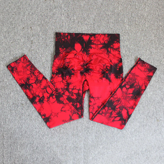 Women's Tie-dye Seamless Skinny Yoga Pants