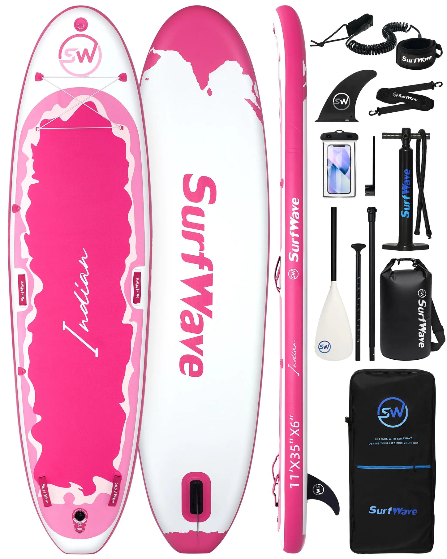 Inflatable Paddle Board Extra Wide Stand Up Paddle Board Sup Board with Removable Fin Floating Paddle Hand Pump Waterproof Bag Traveling Board