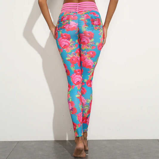 High-Waisted Printed Casual Fitness Leggings